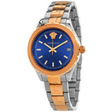 Versace Hellenyium Blue Dial Two Tone Steel Strap Watch for Women - V12060017