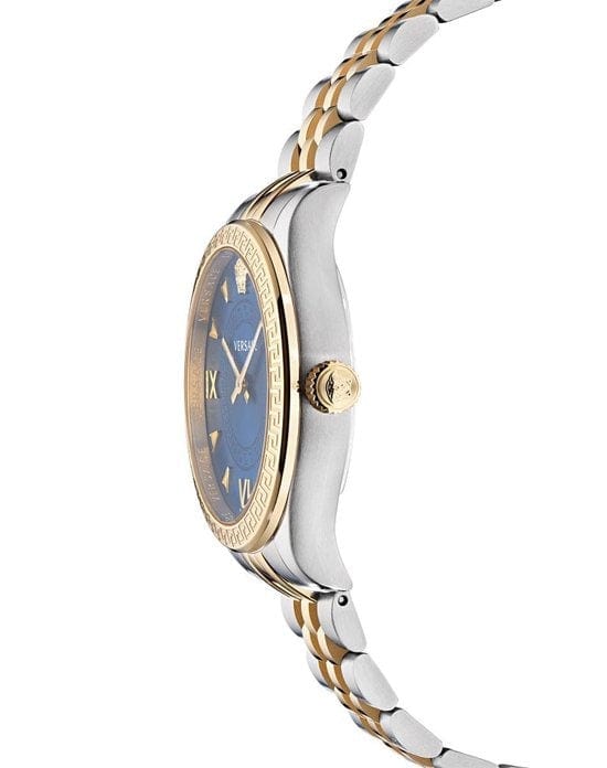 Versace Hellenyium Quartz Blue Dial Two Tone Steel Strap Watch for Women - VE2S00522