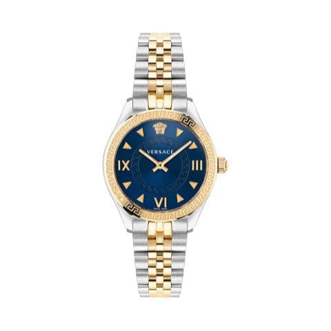 Versace Hellenyium Quartz Blue Dial Two Tone Steel Strap Watch for Women - VE2S00522