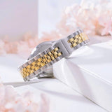 Versace Hellenyium Quartz Blue Dial Two Tone Steel Strap Watch for Women - VE2S00522