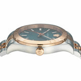 Versace Hellenyium Quartz Green Dial Two Tone Steel Strap Watch for Men - VEVK01324