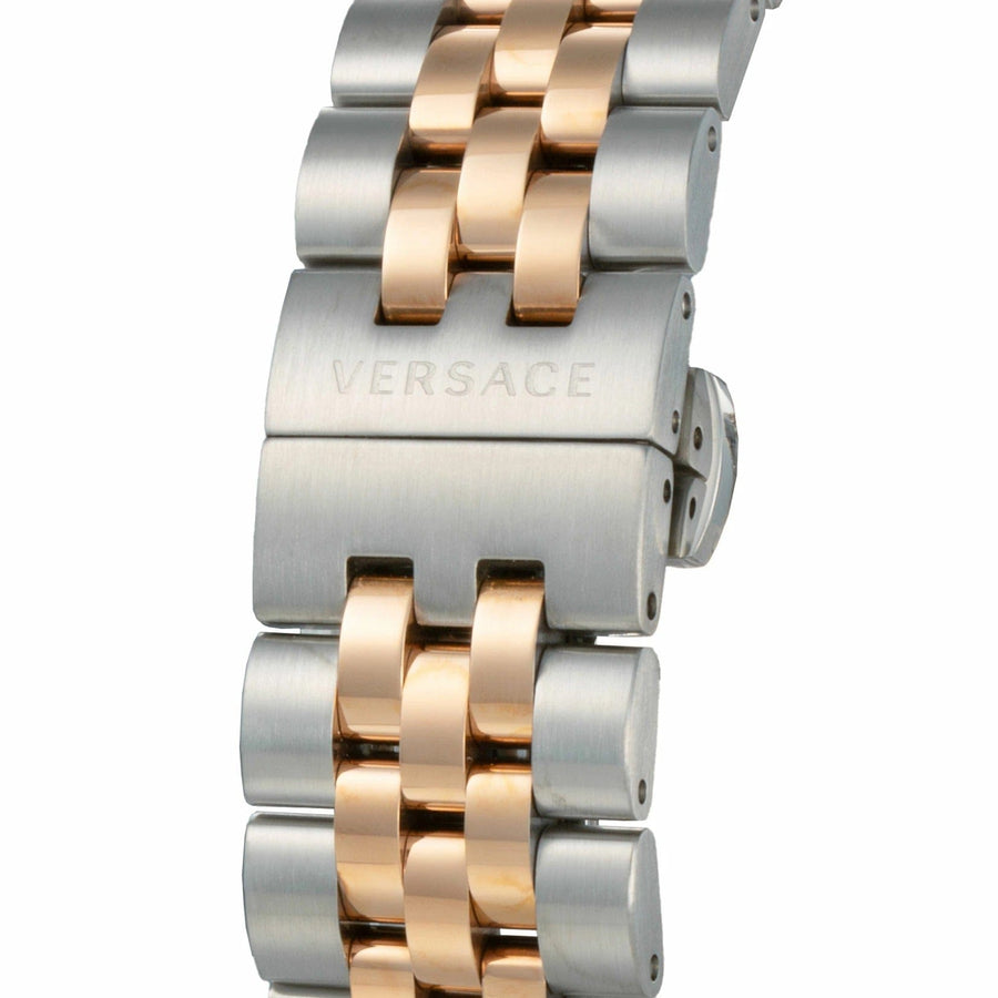 Versace Hellenyium Quartz Green Dial Two Tone Steel Strap Watch for Men - VEVK01324