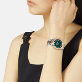 Versace Hellenyium Quartz Green Dial Two Tone Steel Strap Watch for Women - VE2S00422