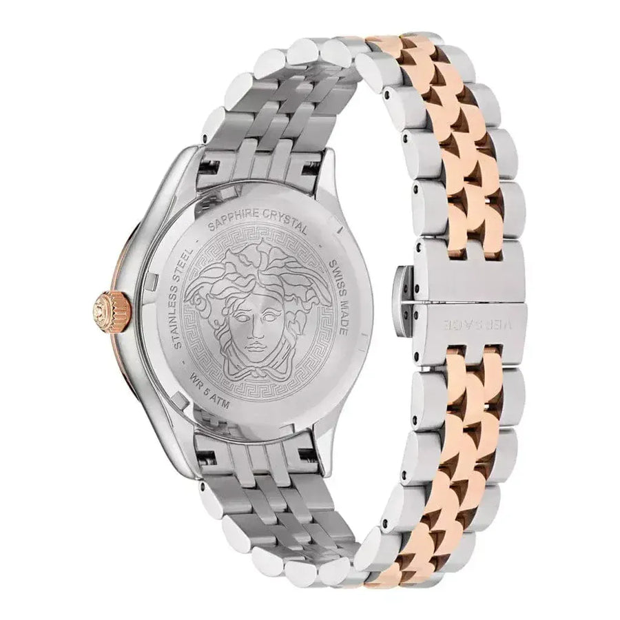 Versace Hellenyium Quartz Green Dial Two Tone Steel Strap Watch for Women - VE2S00422