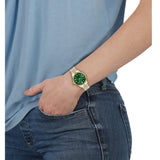 Versace Hellenyium Quartz Green Dial Two Tone Steel Strap Watch for Women - VEHU00420