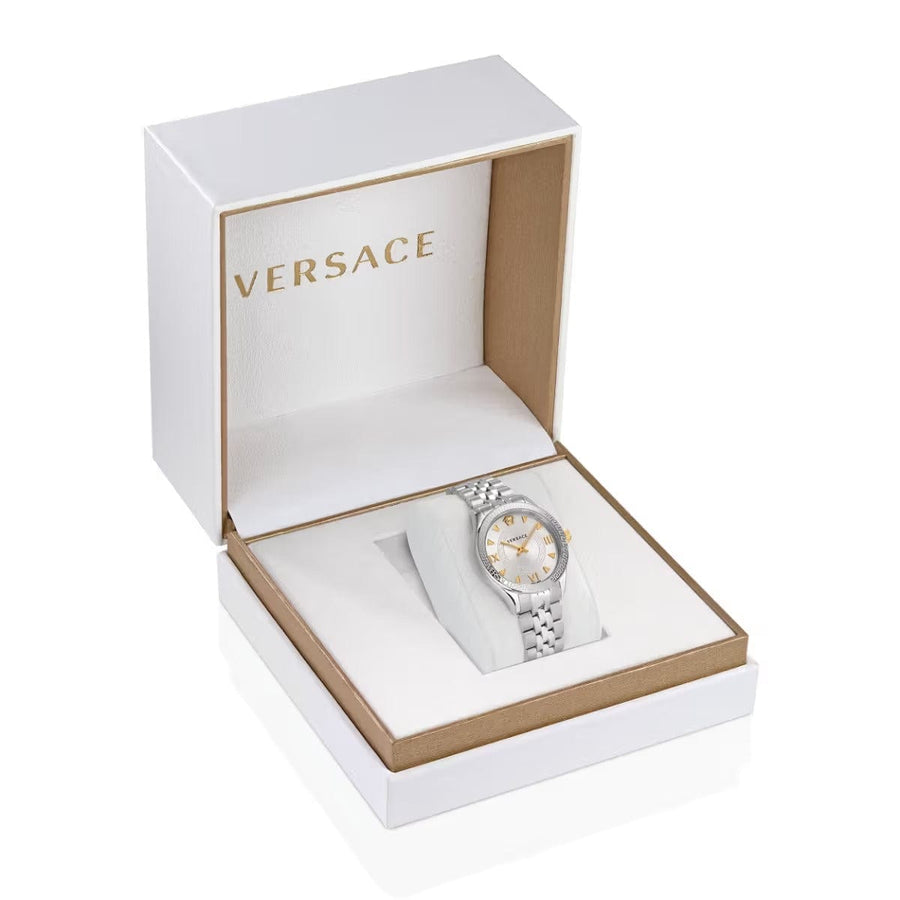Versace Hellenyium Quartz Silver Dial Silver Steel Strap Watch for Women - VE2S00322