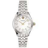 Versace Hellenyium Quartz White Dial Silver Steel Strap Watch for Women - VEHU00320