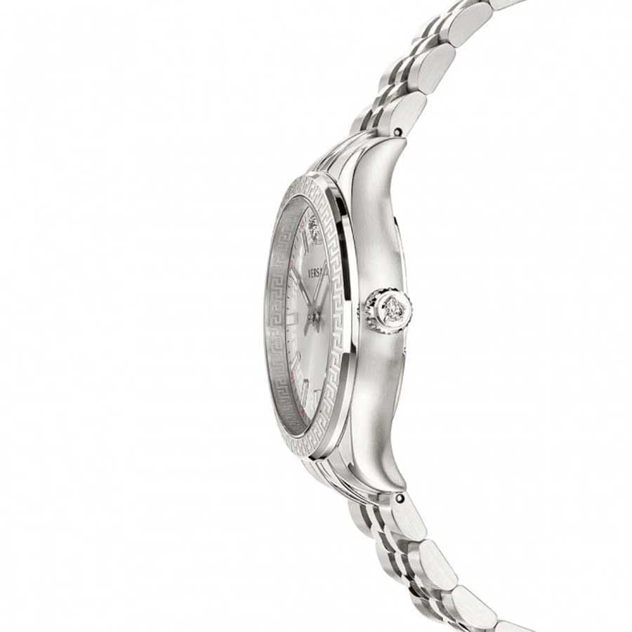 Versace Hellenyium Quartz White Dial Silver Steel Strap Watch for Women - VEHU00320