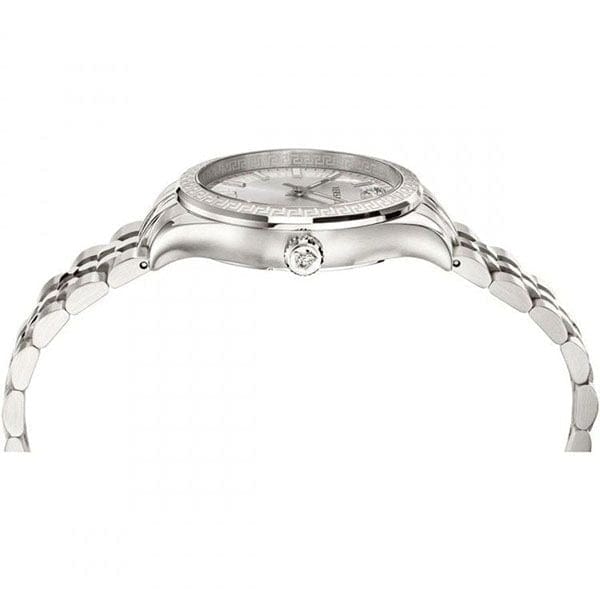 Versace Hellenyium Quartz White Dial Silver Steel Strap Watch for Women - VEHU00320