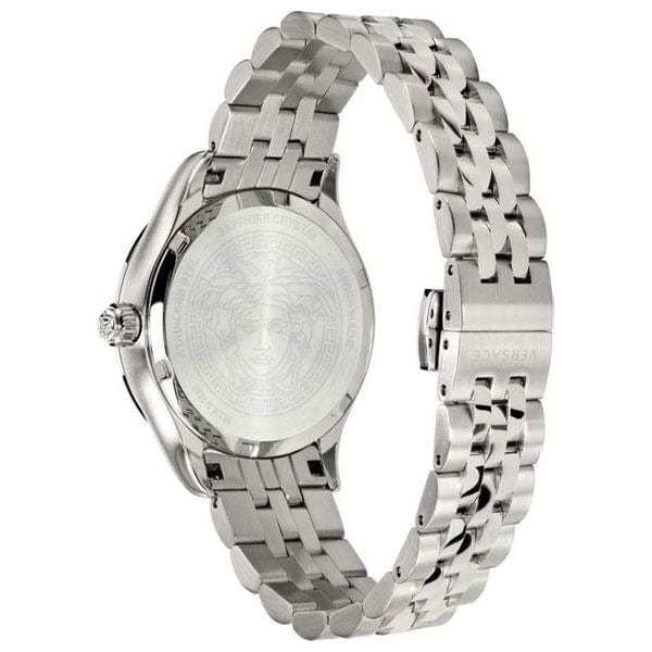 Versace Hellenyium Quartz White Dial Silver Steel Strap Watch for Women - VEHU00320
