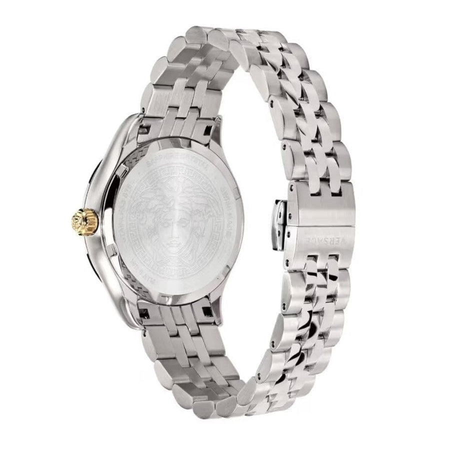 Versace Hellenyium Quartz White Dial Silver Steel Strap Watch for Women - VEHU00320