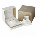 Versace Hellenyium Quartz White Dial Silver Steel Strap Watch for Women - VEHU00320