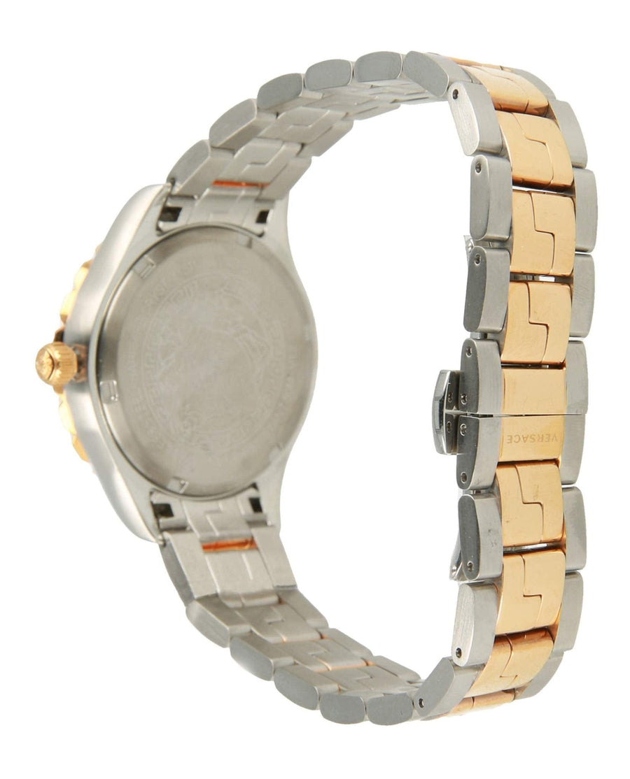 Versace Hellenyium Silver Dial Two Tone Steel Strap Watch for Women - V12030015