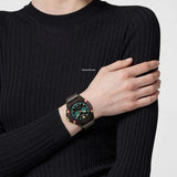 Versace Icon Active Chronograph Black Dial Black Rubber Strap Unisex Watch - VE8P00224