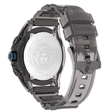 Versace icon Active Chronograph Black Dial Black Silicone Strap Watch For Men - VEZ700622