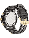 Versace Icon Active Chronograph Black Dial Black Steel Strap Watch for Men - VEZ700421