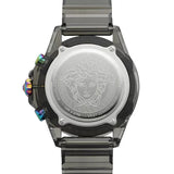 Versace Icon Active Chronograph Black Dial Grey Silicone Strap Watch for Men - VEZ701022