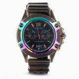Versace Icon Active Chronograph Black Dial Grey Silicone Strap Watch for Men - VEZ701022