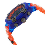 Versace Icon Active Chronograph Quartz Blue Dial Orange Rubber Strap Watch For Men - VEZ700922