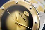 Versace Shadov Quartz Gold Dial Two Tone Steel Strap Watch for Women - VEBM00518