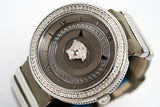 Versace V Metal Icon Silver Dial Silver & Grey Strap Watch for Women - VLC120016