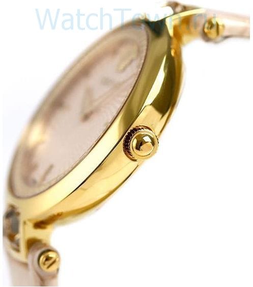 Versace Olympo Quartz White Dial Beige Leather Strap Watch for Women - VAN050016