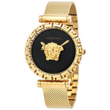 Versace Palazzo Empire Greca Black Dial Gold Mesh Bracelet Watch for Women - VEDV00519