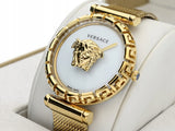 Versace Palazzo Empire Greca White Dial Gold Mesh Bracelet Watch for Women - VEDV00619