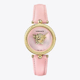 Versace Palazzo Empire Pink Dial Pink Leather Strap Watch for Women - VCO030017