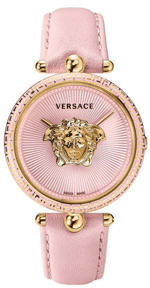 Versace Palazzo Empire Pink Dial Pink Leather Strap Watch for Women - VCO030017