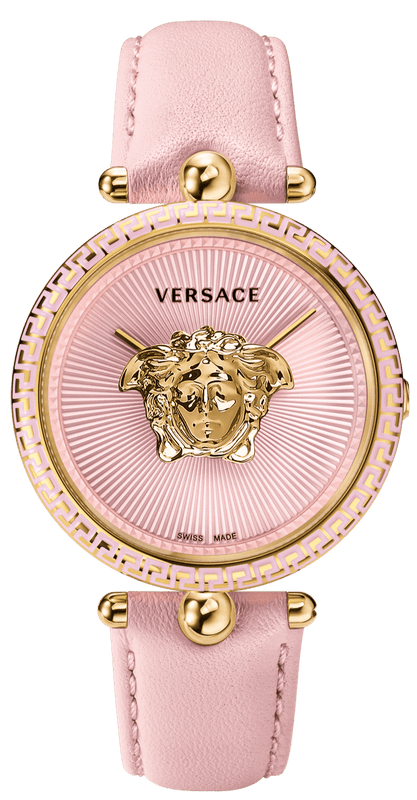 Versace Palazzo Empire Pink Dial Pink Leather Strap Watch for Women - VCO030017