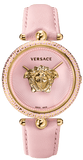Versace Palazzo Empire Pink Dial Pink Leather Strap Watch for Women - VCO030017