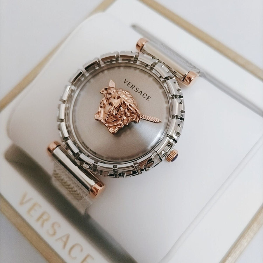 Versace Palazzo Empire Silver Dial Silver Mesh Bracelet Watch for Women - VEDV00419