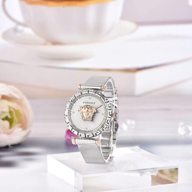 Versace Palazzo Empire Silver Dial Silver Mesh Bracelet Watch for Women - VEDV00419