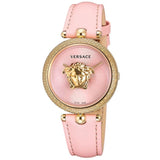 Versace Palazzo Empire Pink Dial Pink Leather Strap Watch for Women - VCO030017