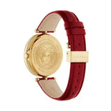 Versace Palazzo Empire Red Dial Red Leather Strap Watch for Women - VCO120017