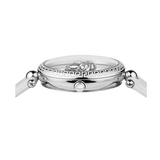 Versace Palazzo Empire White Dial White Leather Strap Watch for Women - VCO010017