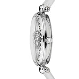 Versace Palazzo Empire White Dial White Leather Strap Watch for Women - VCO010017