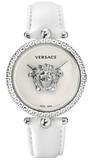 Versace Palazzo Empire White Dial White Leather Strap Watch for Women - VCO010017