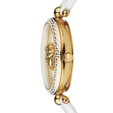 Versace Palazzo Empire White Dial White Leather Strap Watch for Women - VCO040017