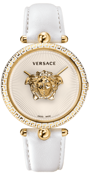 Versace Palazzo Empire White Dial White Leather Strap Watch for Women - VCO040017