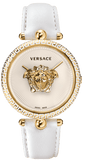 Versace Palazzo Empire White Dial White Leather Strap Watch for Women - VCO040017