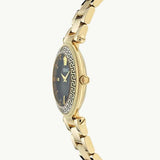 Versace Reve Analog Black Dial Gold Steel Strap Watch for Women - VE8B00624