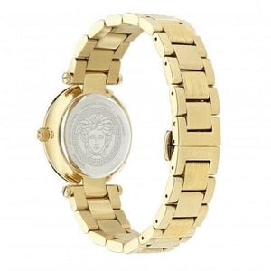 Versace Reve Analog Black Dial Gold Steel Strap Watch for Women - VE8B00624