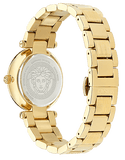 Versace Reve Analog Black Dial Gold Steel Strap Watch for Women - VE8B00624