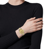 Versace Reve Analog Gold Dial Two Tone Steel Strap Watch for Women - VE8B00324