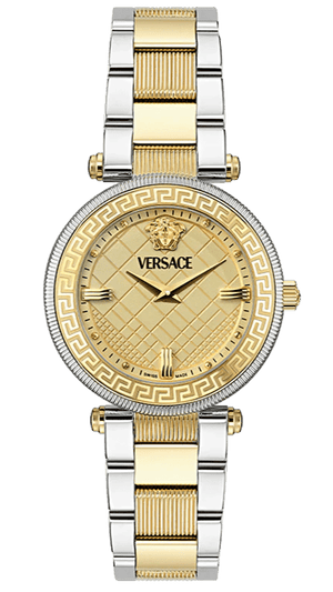 Versace Reve Analog Gold Dial Two Tone Steel Strap Watch for Women - VE8B00324