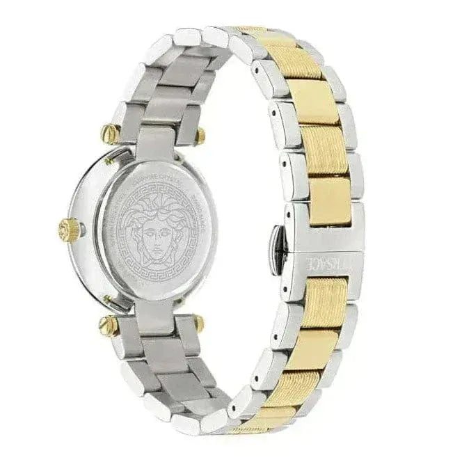 Versace Reve Analog Gold Dial Two Tone Steel Strap Watch for Women - VE8B00324