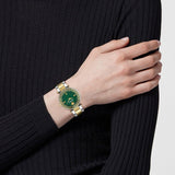 Versace Reve Analog Green Dial Two Tone Steel Strap Watch for Women - VE8B00524