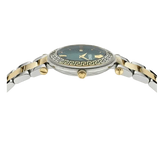 Versace Reve Analog Green Dial Two Tone Steel Strap Watch for Women - VE8B00524